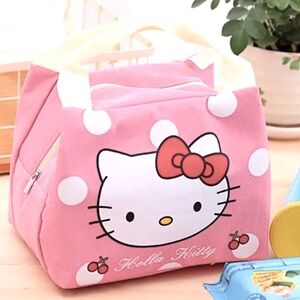 Hello Kitty Sanrio w/Cherries Lunch Bag Travel Picnic Free Matching Pen 👀 🆕 NWT